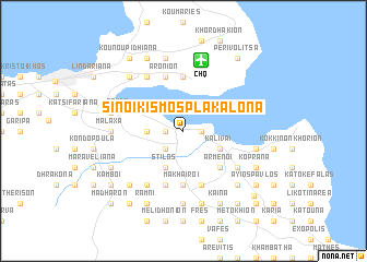 map of Sinoikismós Plakálona