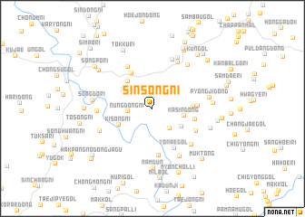 map of Sinsŏng-ni
