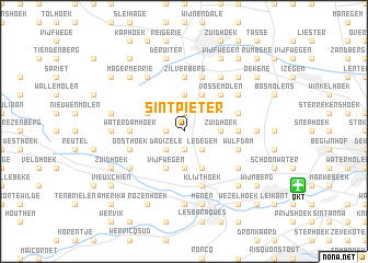 map of Sint-Pieter