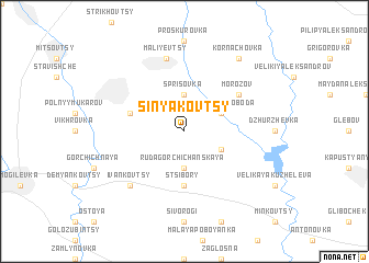 map of Sinyakovtsy