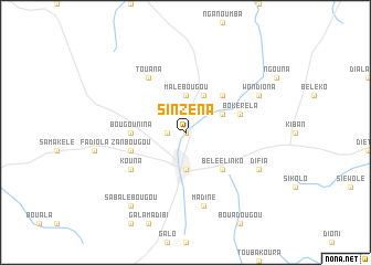 map of Sinzéna