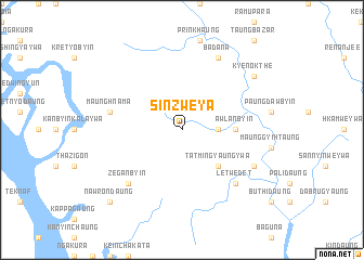 map of Sinzweya