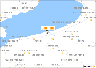 map of Siófok