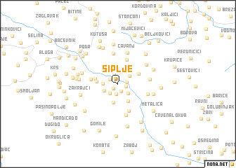 map of Šiplje