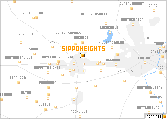 map of Sippo Heights