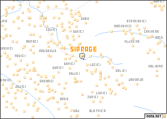 map of Šiprage