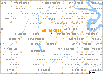 map of Sirājkāti