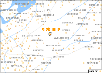 map of Sirājpur