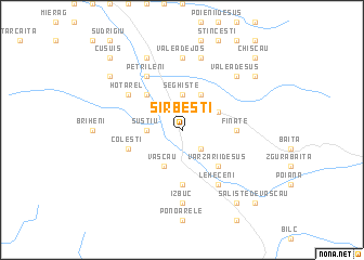 map of Sîrbeşti