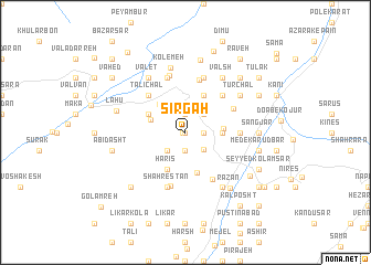 map of Sīrgāh