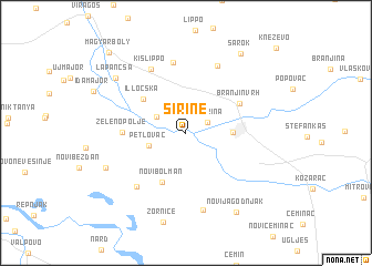 map of Širine