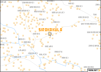 map of Široka Kula