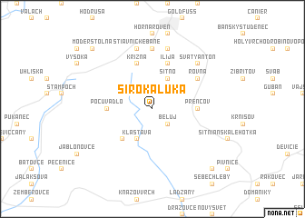 map of Široká Lúka