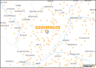 map of Široka Padina