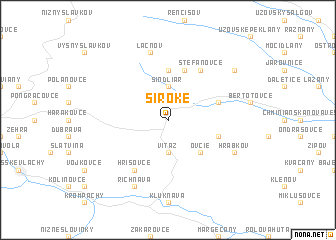 map of Široké