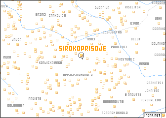 map of Široko Prisoje