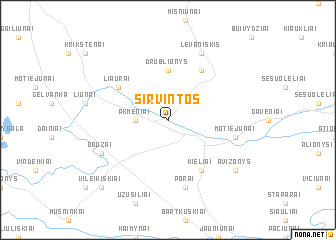 map of Širvintos