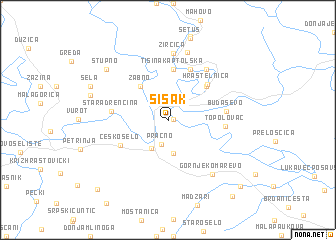 map of Sisak