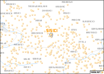 map of Šišići