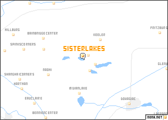 map of Sister Lakes