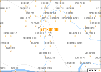 map of Sitkūnai II