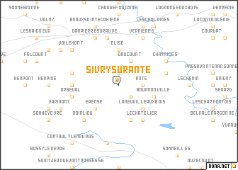 map of Sivry-sur-Ante