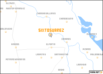 map of Sixto Suárez