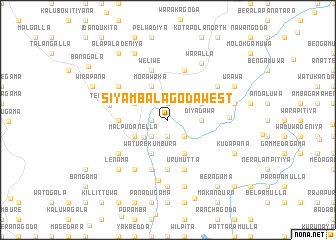 map of Siyambalagoda West