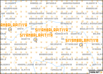 map of Siyambalapitiya