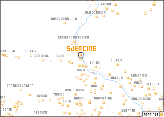 map of Sjenčine