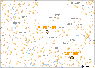 map of Sjenokos