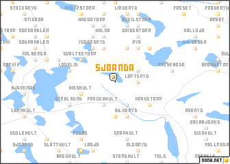 map of Sjöända