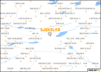 map of Sjöholma