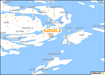 map of Sjösala