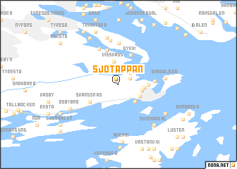 map of Sjötäppan