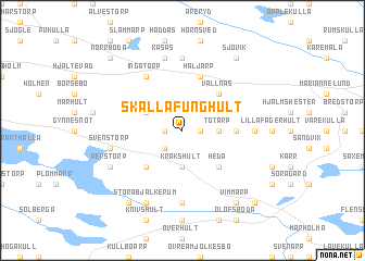 map of Skalla Funghult