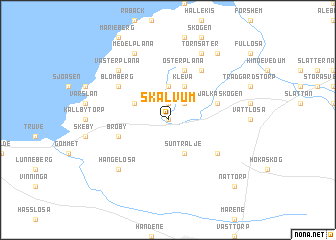 map of Skälvum
