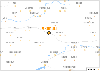 map of Skanuļi