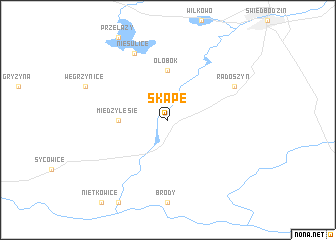 map of Skąpe