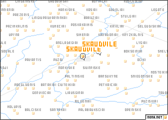 map of Skaudvilė