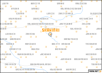 map of Skawinki