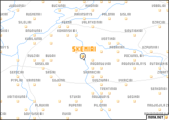 map of Skėmiai