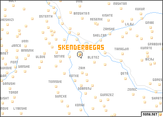 map of Skënderbegas