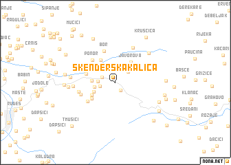 map of Skenderska Kalica