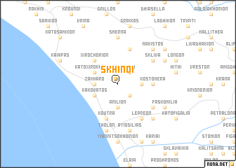 map of Skhínoi