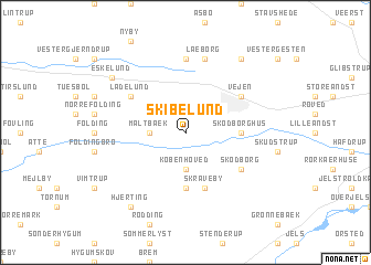 map of Skibelund