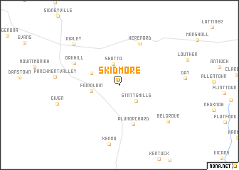 map of Skidmore