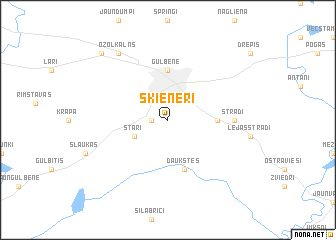 map of Šķieneri