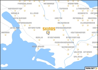map of Skínos