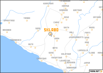 map of Sklabo